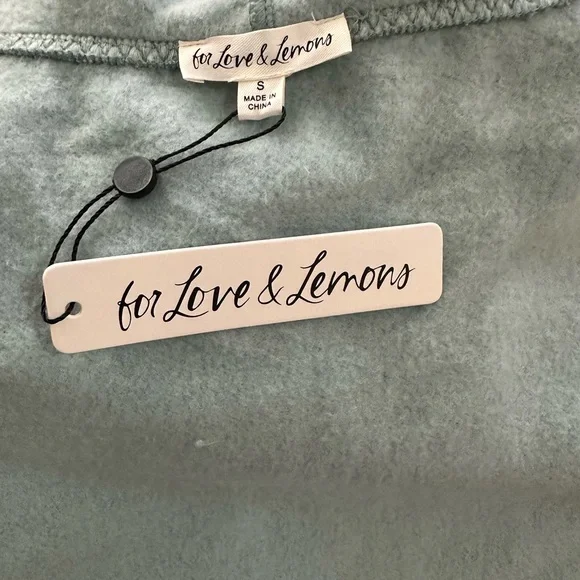 For Love And Lemons Light Blue Hoodie - Picture 6 of 11